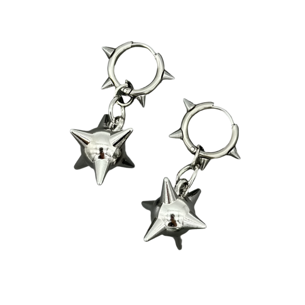 Spiked Ball Drop Earringz