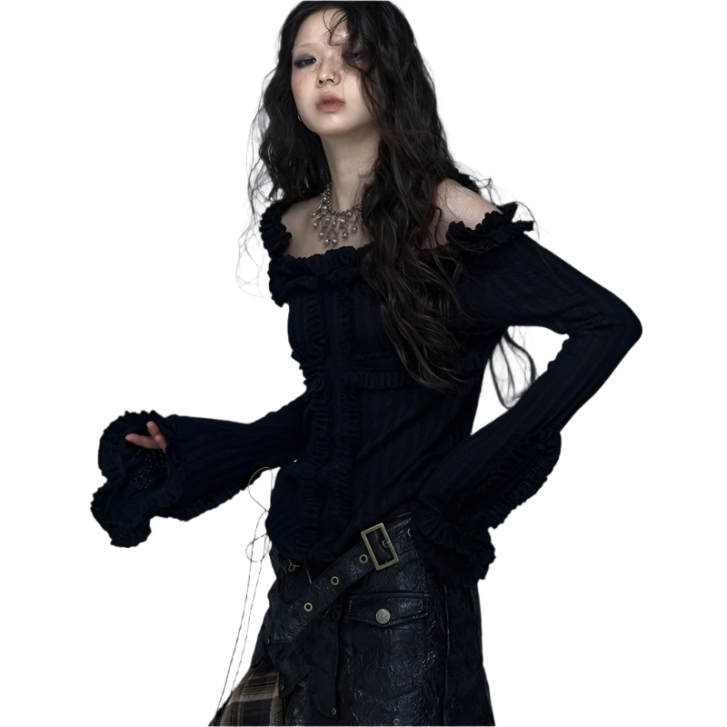 Off Shoulder Knitted Top