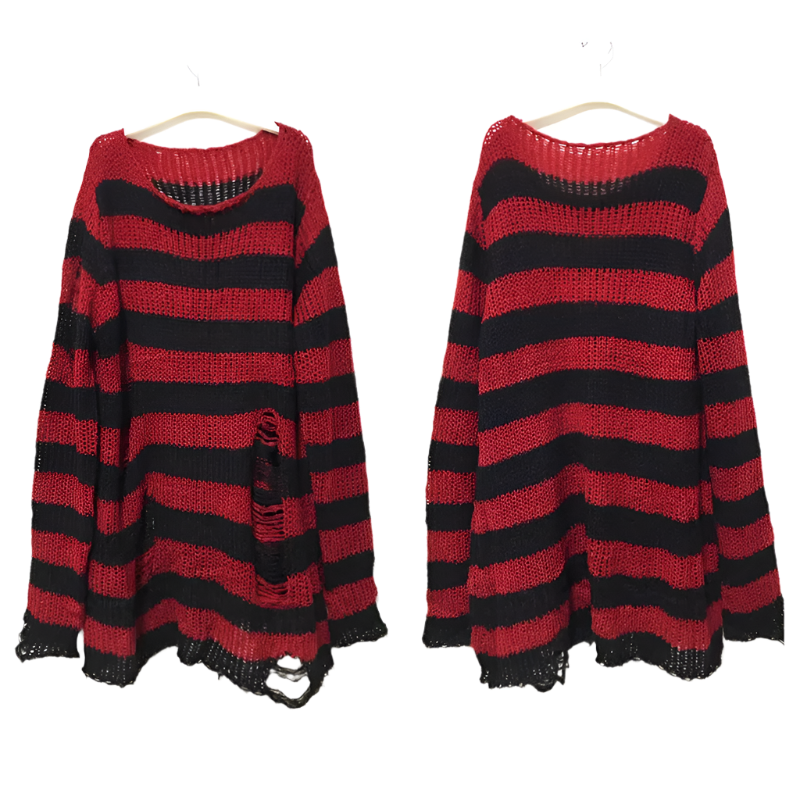 Multi Colour Long Length Distressed Jumperz