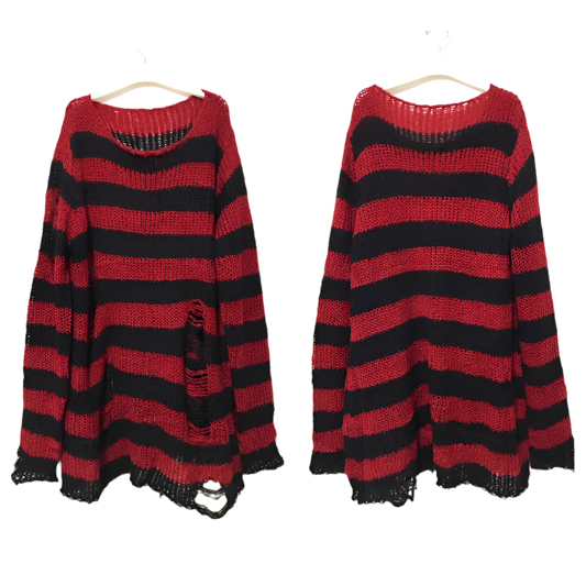 Multi Colour Long Length Distressed Jumperz