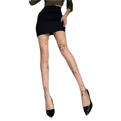 Tattoo-Inspired Patterned Tightz