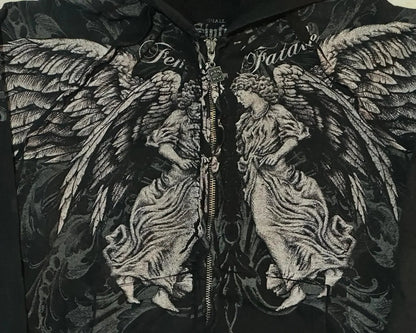 Affliction Style Zip Up Dark Hoodiez