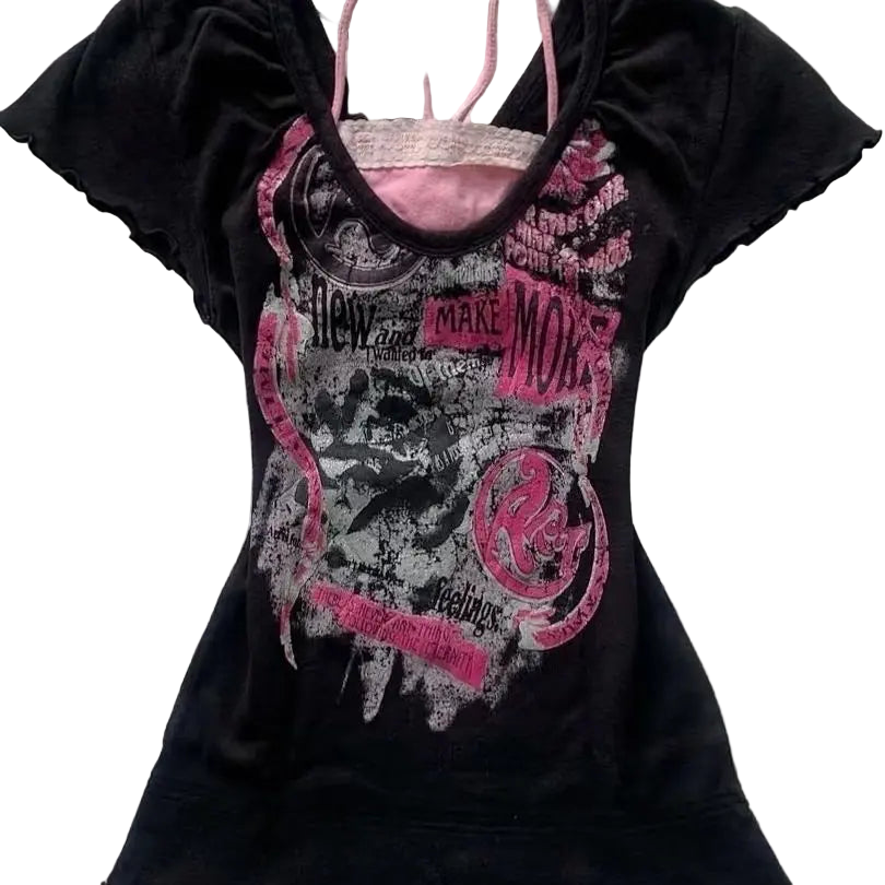 Retro Y2K Graphic Top