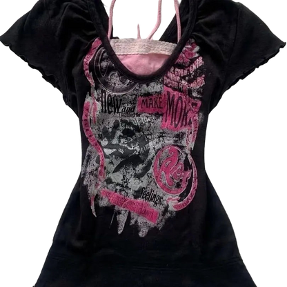 Retro Y2K Graphic Top