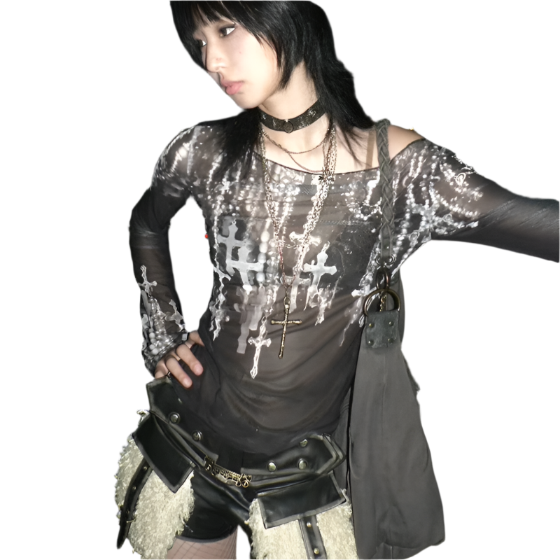 Mesh Top with Crossez