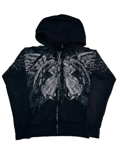 Affliction Style Zip Up Dark Hoodiez