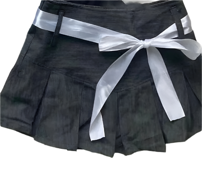 Pleated Mini Skirt with Top