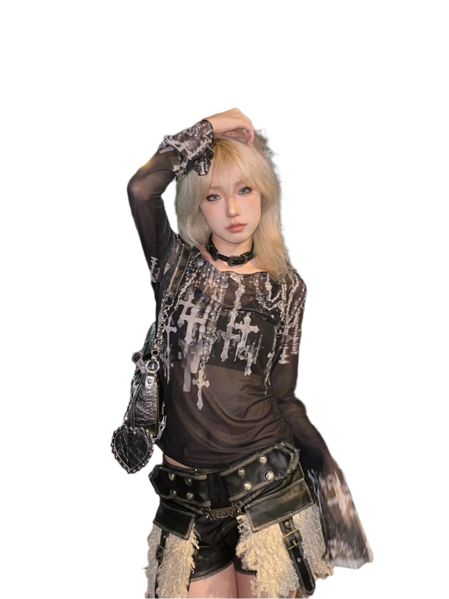 Mesh Top with Crossez