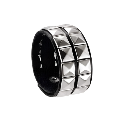 Leather Braceletz with Pendant + Chain Accessories