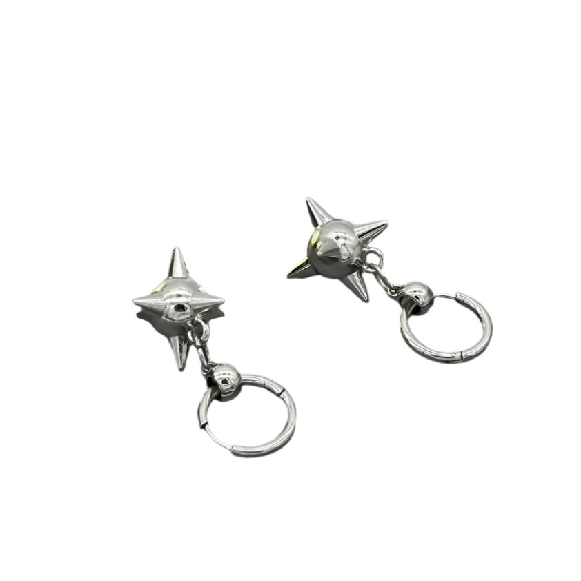 Spiked Ball Drop Earringz