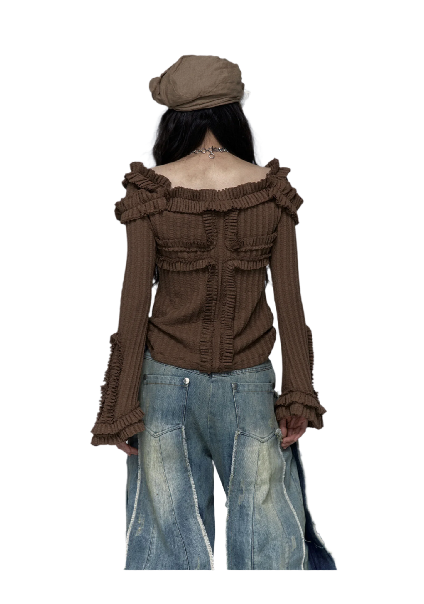 Off Shoulder Knitted Top