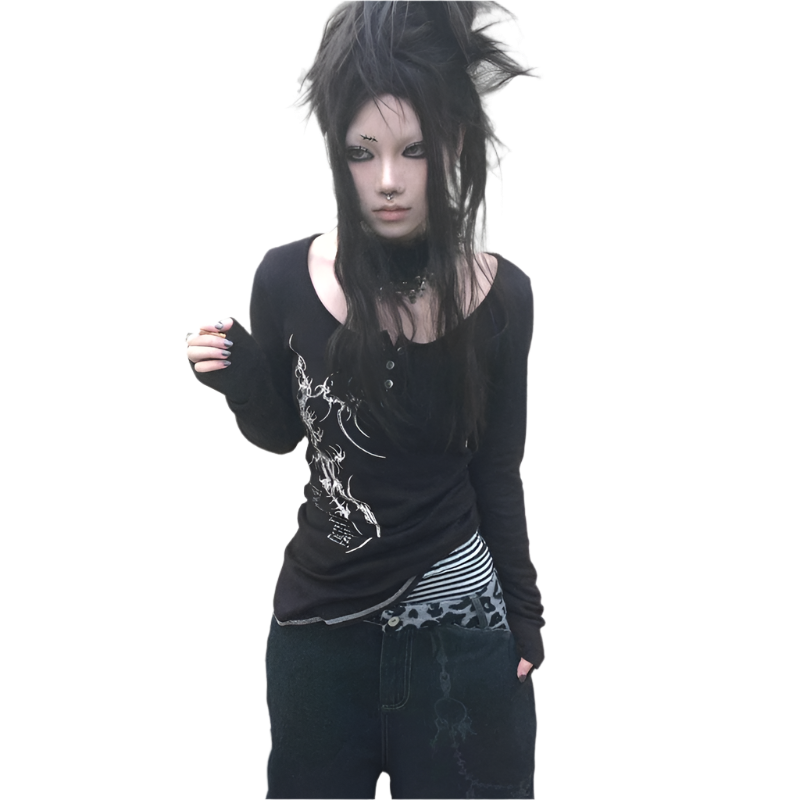 Cyber Button Up T-shirt