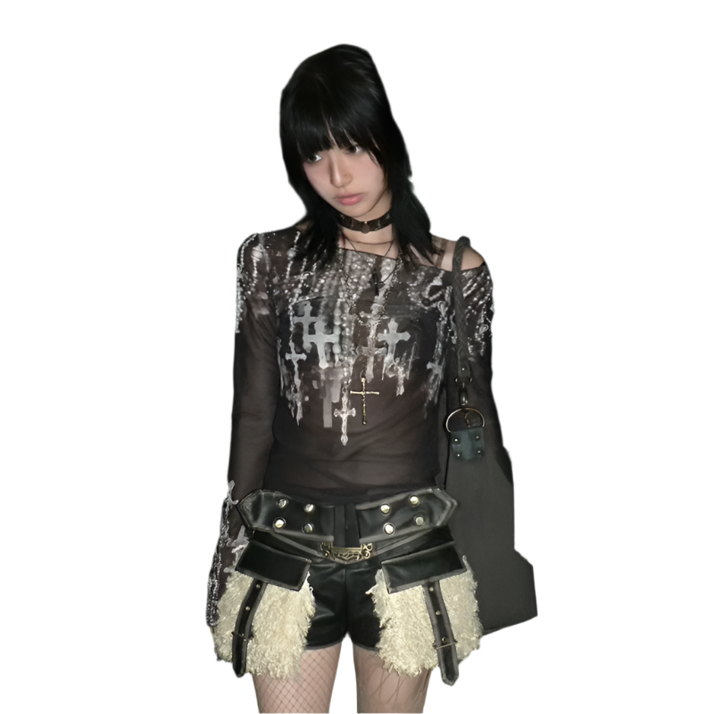 Mesh Top with Crossez