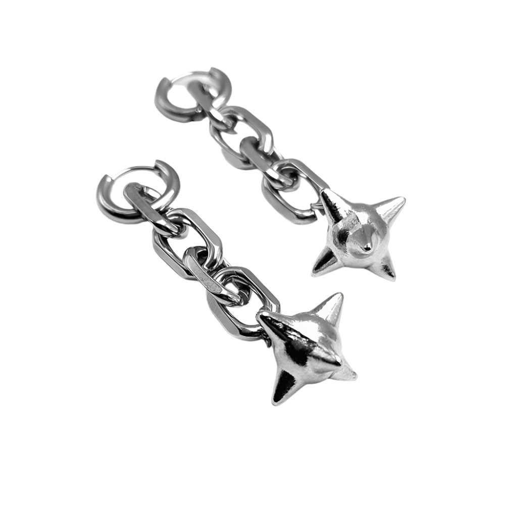 Spiked Ball Drop Earringz