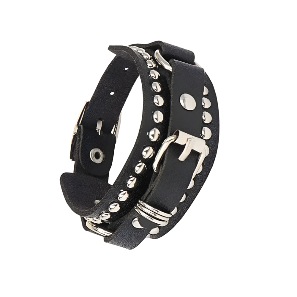 Leather Braceletz with Pendant + Chain Accessories