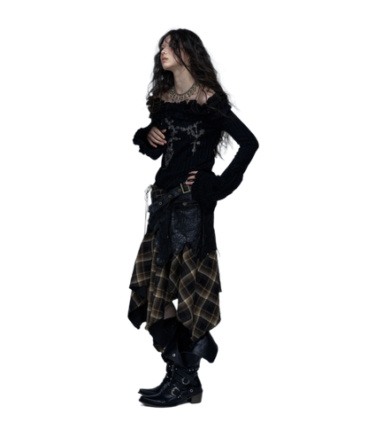 Off Shoulder Knitted Top