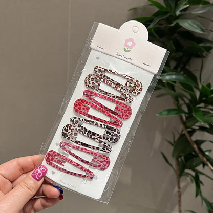 8pcs/set Animal Print Hair Clipz