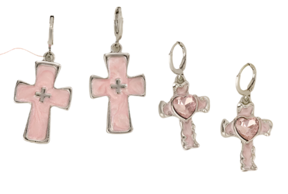 Pink & Black Earringz