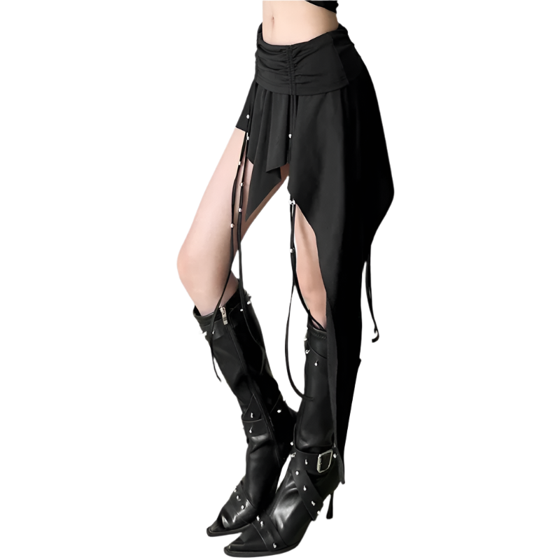 Asymmetrical Black Skirt