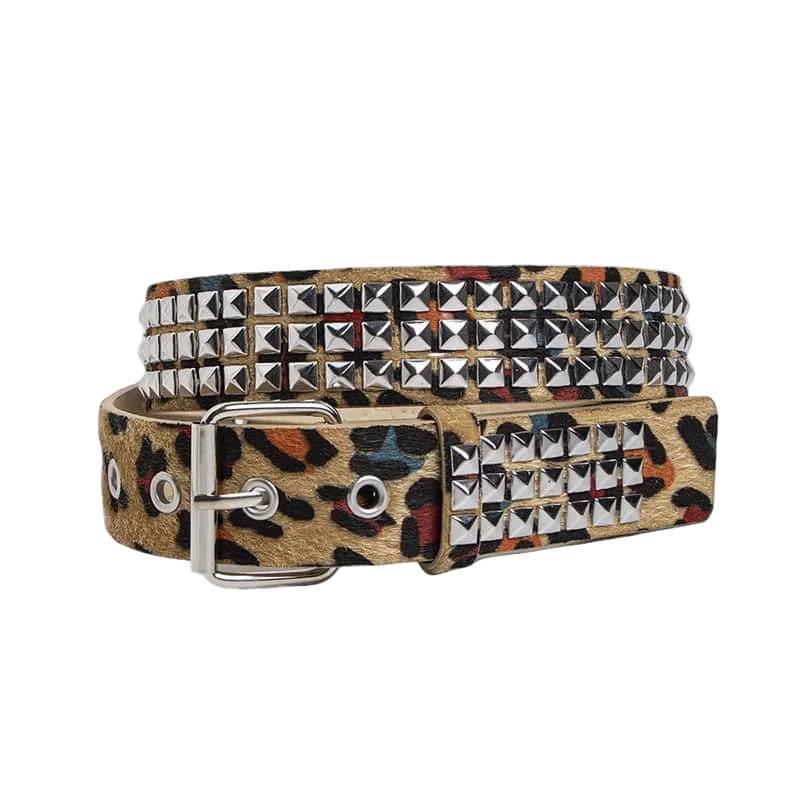 Studed Animal Print Beltz