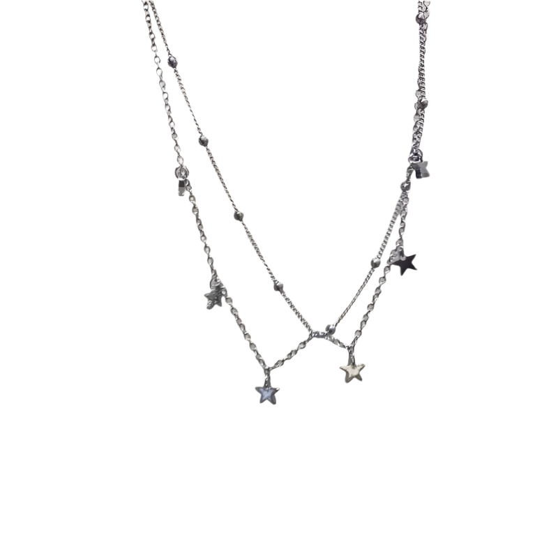Small Double Layer Necklace with Starz