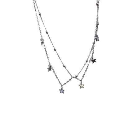Small Double Layer Necklace with Starz