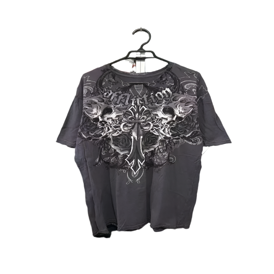 Affliction Style Long Sleeve with Y2k Design