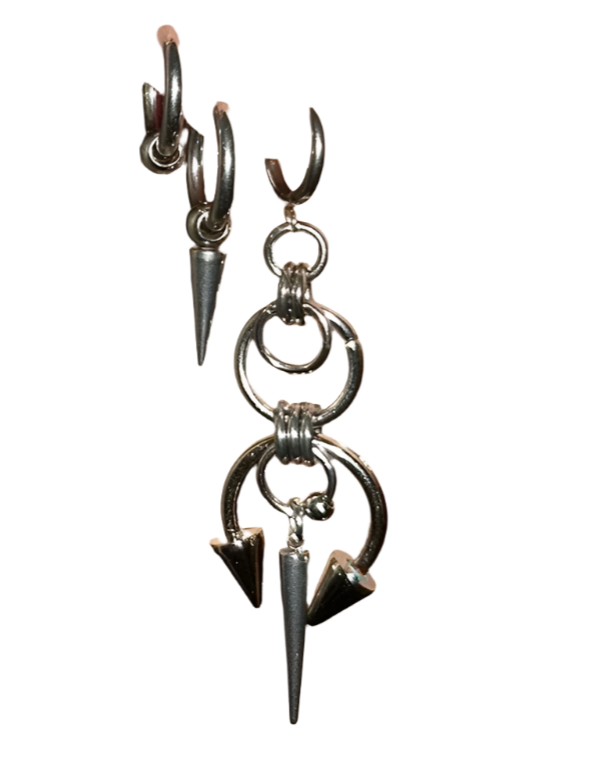 Multi Hoop with Rivet Detailed Earringz