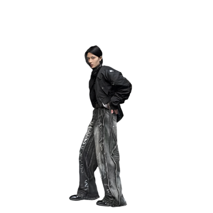 Washed Black Denim Jeanz