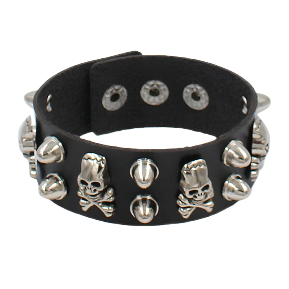 Leather Braceletz with Pendant + Chain Accessories