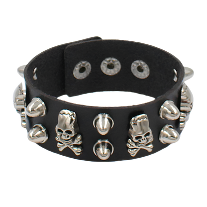 Leather Braceletz with Pendant + Chain Accessories