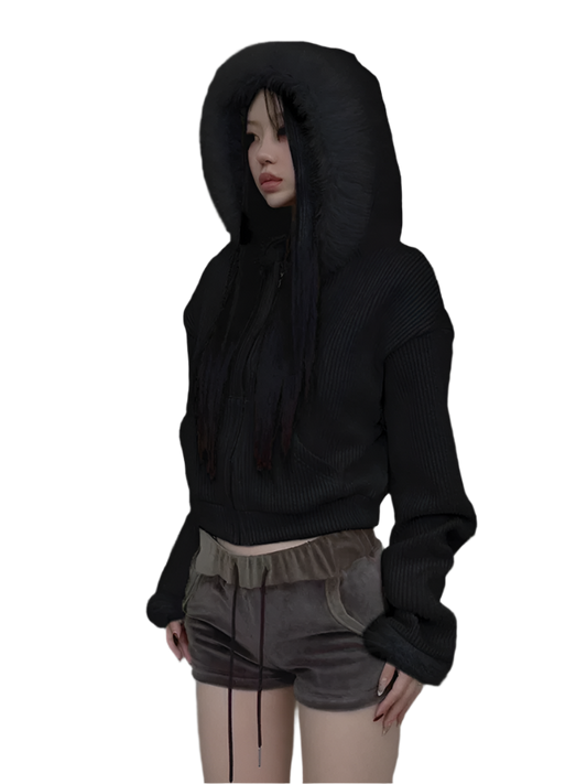 Corduroy Hooded Jacket
