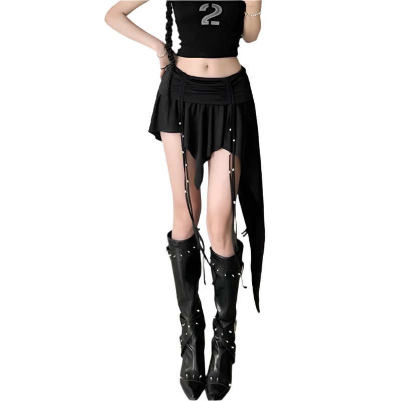 Asymmetrical Black Skirt