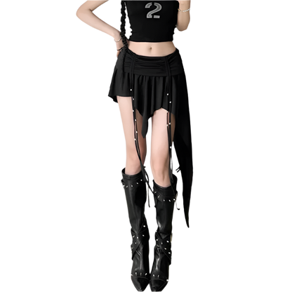 Asymmetrical Black Skirt