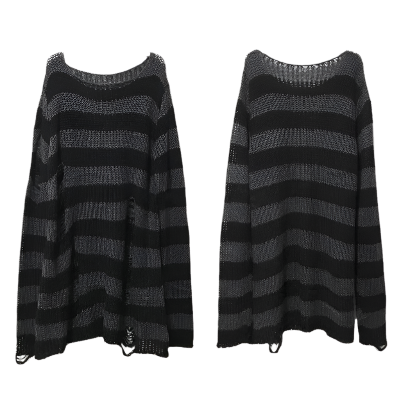 Multi Colour Long Length Distressed Jumperz