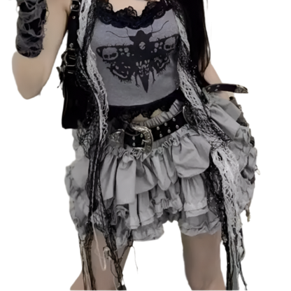 Ruffle Mini Skirt
