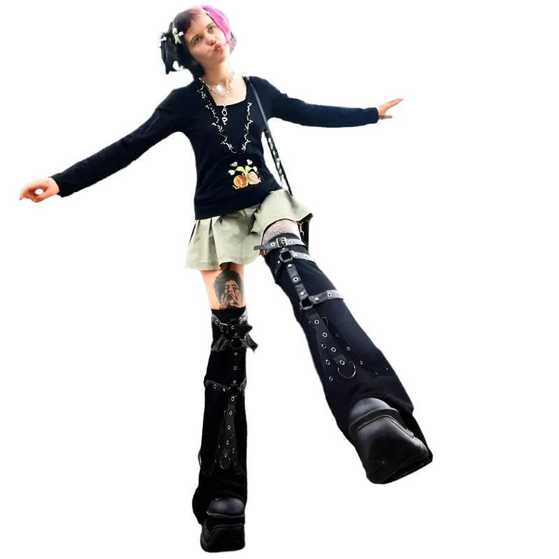 Long Strapped Leg Warmerz