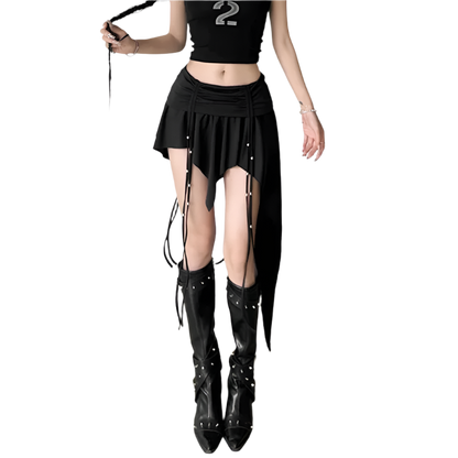 Asymmetrical Black Skirt