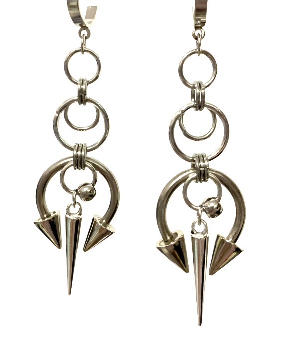 Multi Hoop with Rivet Detailed Earringz