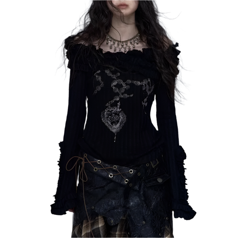 Off Shoulder Knitted Top