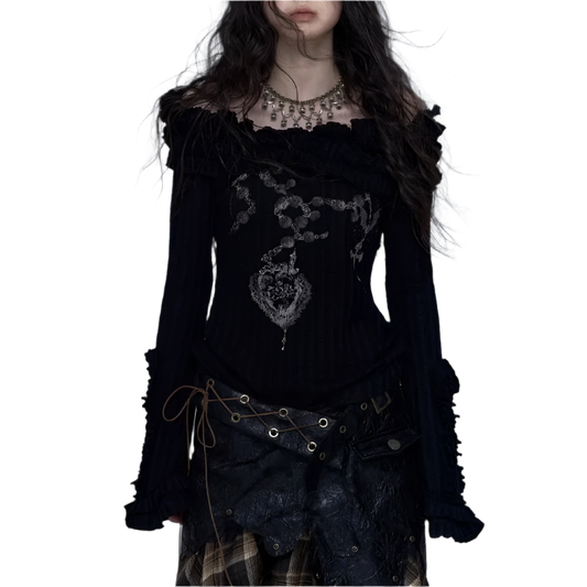 Off Shoulder Knitted Top