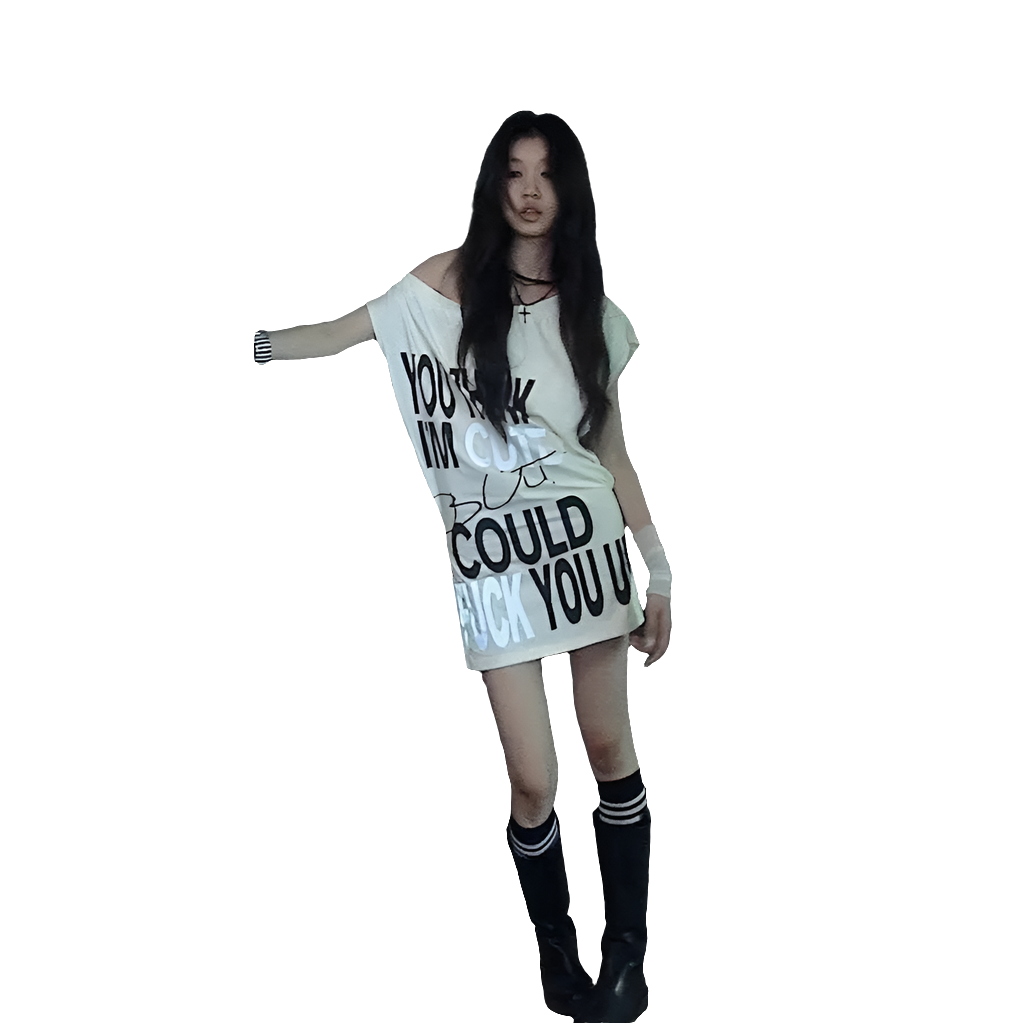 "You think I'm Cute But I Could F*ck You Up" T-shirt Dress