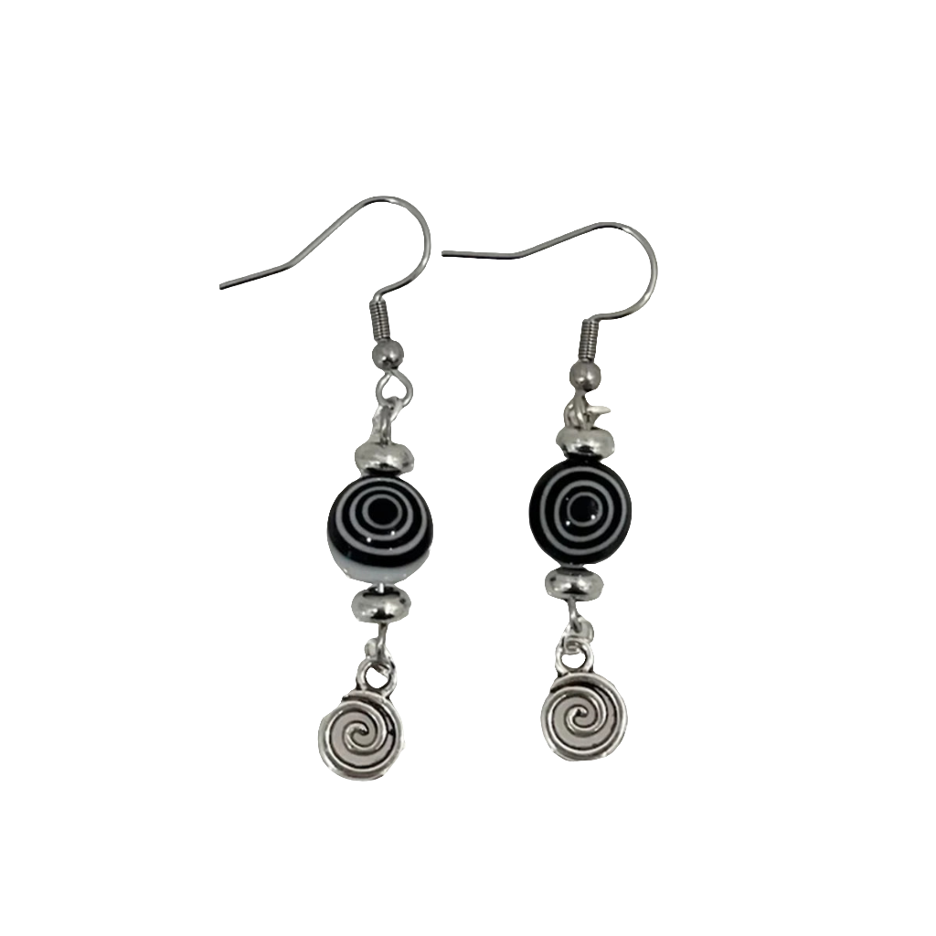 Drop Earringz with Bow Pendant and Heart