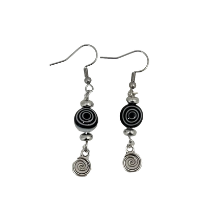 Drop Earringz with Bow Pendant and Heart