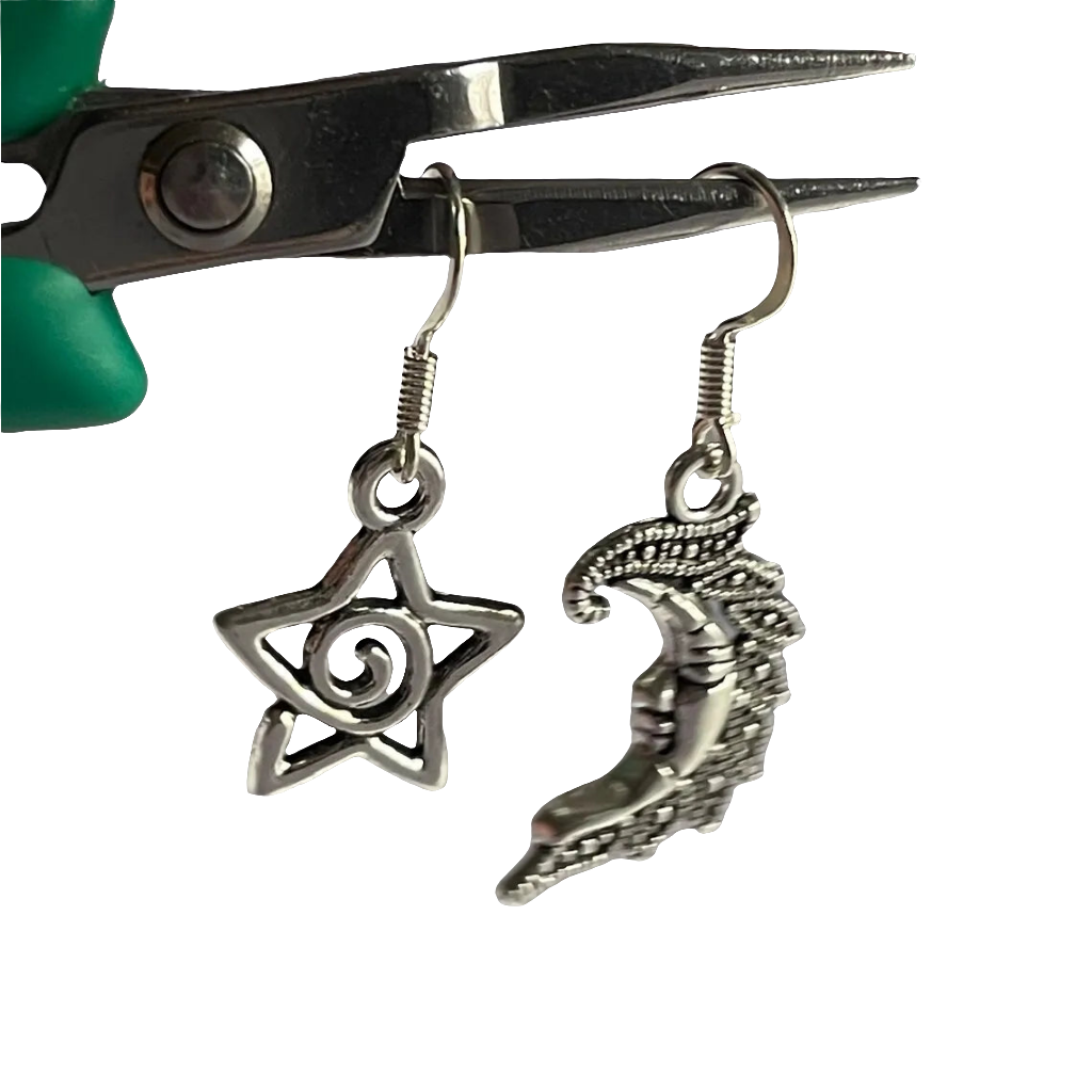 Drop Earringz with Bow Pendant and Heart