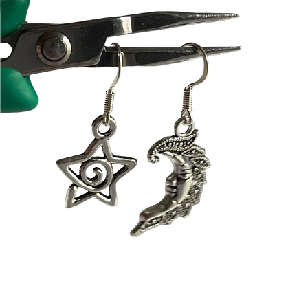 Drop Earringz with Bow Pendant and Heart