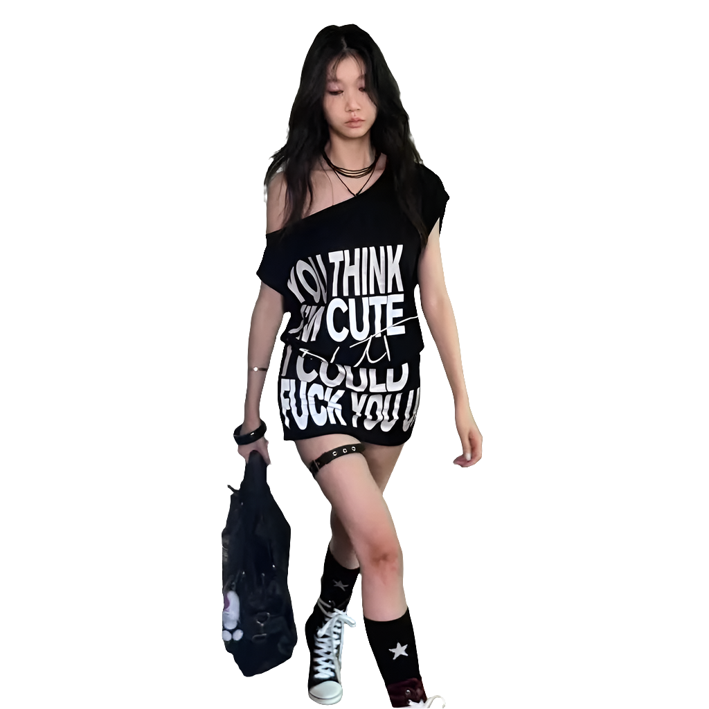 "You think I'm Cute But I Could F*ck You Up" T-shirt Dress