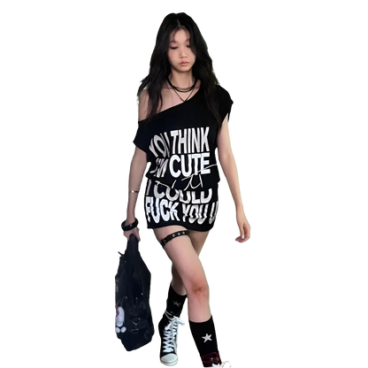 "You think I'm Cute But I Could F*ck You Up" T-shirt Dress