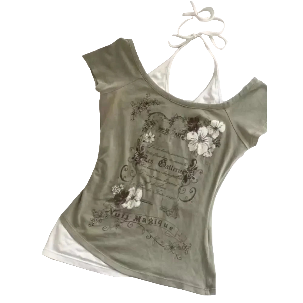 2 Piece Y2K Style Top