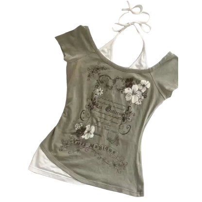 2 Piece Y2K Style Top